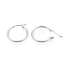 304 Stainless Steel Hoop Earrings EJEW-T048-25B-P-3