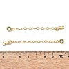 Brass Enamel ABS Imtation Pearl End with Chain KK-B129-27G-03-3