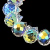 Electroplate Glass Beads Strands X-EGLA-D030-17T-3