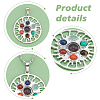   4Pcs 4 Style Chakra Gemstone Pendants G-PH0001-85-7