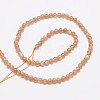 Natural Peach Moonstonee Beads Strands G-L425-25-4mm-2