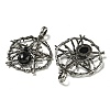 Natural Obsidian Pendants G-P547-05AS-11-2