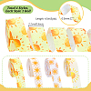 20 Yards 4 Styles Sun Pattern Polyester Ribbon OCOR-PH0007-71-5