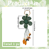 Leather and Alloy Keychain HJEW-WH20022-04B-10-2