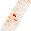 2 Strands Natural Golden Silk Jade Beads Strands G-TA0002-25-4