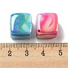 20Pcs UV Plating Acrylic Bead PACR-FP0001-01-5