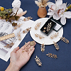 8 Pairs Leaf Alloy Lapel Pin Backs for Backpack Clothes JEWB-HY0001-51G-3