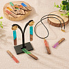 20Pcs 10 Styles Transparent Resin & Walnut Wood Big Pendants RESI-TA0001-59-7