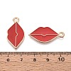 Alloy & Enamel Pendants ENAM-T021-60A-G-3