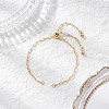 Adjustable Brass Paperclip Chain Slider Bracelet Making BJEW-JB01381-1