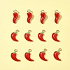 12Pcs 2 Styles Alloy Enamel Pendants FIND-FS0002-62-9