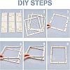 Basswood Assembled Paper Making Frame DIY-WH0001-74-2