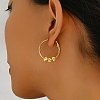 Stainless Steel Ball Hoop Earrings XK8123-2