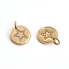 Brass Micro Pave Clear Cubic Zirconia Charms ZIRC-L091-028G-2