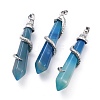Natural Agate Big Pointed Pendants G-F696-B12-1