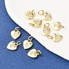Brass Micro Pave Cubic Zirconia Charms RB-I078-67G-NR-5