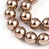 Baking Painted Pearlized Glass Pearl Bead Strands HY-N002-8mm-A06-4