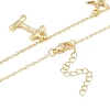 Bohemian Summer Beach Style 18K Gold Plated Shell Shape Initial Pendant Necklaces IL8059-9-3
