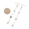 Handmade Natural Amethyst Beaded Chains Earring & Necklaces Sets SJEW-JS01342-02-7
