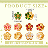 40Pcs 5 Colors Alloy European Beads FIND-WR0012-38-2
