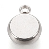 Tarnish Resistant 304 Stainless Steel Pendant Cabochon Settings STAS-K202-03B-P-2