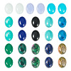 26Pcs 13 Styles Synthetic Blue Lace Agate & Black Stone & Natural White Jade & Amazonite & Unakite Cabochons G-TA0003-28B-2