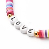 Acrylic Letter Beads and Handmade Polymer Clay Beads Mobile Straps HJEW-JM00552-4