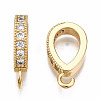 Brass Micro Pave Clear Cubic Zirconia Pendants KK-Q277-062-NF-3