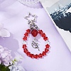 Glass Star & Alloy Fairy Pendant Decoration HJEW-YW00071-02-1