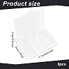 6Pcs Rectangle Polypropylene(PP) Bead Storage Container CON-AN0001-01-2