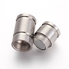 304 Stainless Steel Magnetic Clasps with Glue-in Ends STAS-F194-15P-2