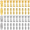 120 Sets 4 Style Column Brass Screw Clasps KK-SC0002-17-1