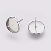 Non-Tarnish 202 Stainless Steel Stud Earring Settings A-STAS-I088-E-03P-2