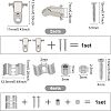 Fingerinspire Iron and Alloy Pressure String Nail for Electric Guita AJEW-FG0001-84-2