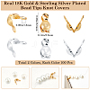 200Pcs 2 Colors Brass Bead Tips Knot Covers KK-BBC0015-91-2