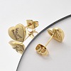 Rack Plating Brass Micro Pave Clear Cubic Zirconia Stud Earrings EJEW-K299-01G-K-3