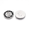 Brass Micro Pave Cubic Zirconia Enamel Pendants ZIRC-T016-18P-2