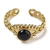 Natural Black Agate Finger Rings RJEW-U027-01G-07-2