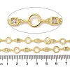 Rack Plating Brass Glass Link Chains CHC-P012-02G-2