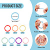 140Pcs 7 Colors Plastic Twisted Loose Leaf Book Binder Hinged Rings FIND-TA0008-27-4