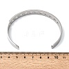 304 Stainless Steel Cutout Cuff Bangles for Women BJEW-H644-11P-5