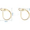 Brass Leverback Earring Findings KK-PH0026-22G-RS-4