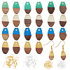 DIY Walnut Wooden Dangle Earring Making Kits DIY-OC0006-84-1