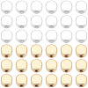 50Pcs 2 Colors Rack Plating Brass Beads KK-BBC0027-40-7