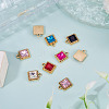 10Pcs UV Plating Alloy Pendants ALRI-TADJ0001-05-4