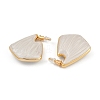 Brass Enamel Stud Earrings EJEW-Q391-01G-03-2