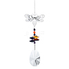 Teardrop Glass Hanging Suncatcher Pendant Decoration DJEW-PW0008-04D-1