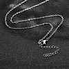 Non-Tarnish 304 Stainless Steel Cable Chain Necklace STAS-T040-PJ204-50-1