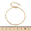 PVD Vacuum Plating 304 Stainless Steel Paperclip Chain Bracelet for Men Women BJEW-E031-10G-6