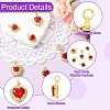 6Pcs 6 Styles Brass Pave Cubic Zirconia Pendants KK-CJ0003-85-3